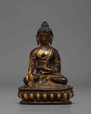 Tibetan Buddhist Shakyamuni Statue | Namo Shakyamuni | Tibetan Nepal Handicraft | Zen Room Decor | Compassion Yoga Accessories